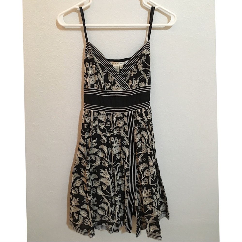 Black and white Embroidered Mac Studio Dress